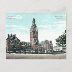 Gammalt vykort - Antwerpen/Anvers, Belgien