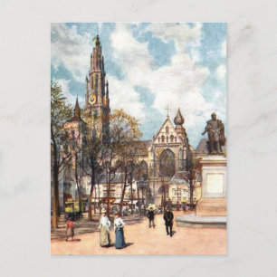 Gammalt vykort - Antwerpen/Anvers, Belgien