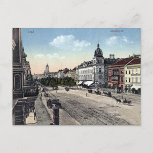 Gammalt vykort - Arad, Rumänien