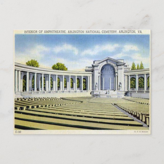 Gammalt vykort - Arlington, Virginia, USA (Framsida)