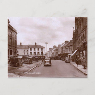 Gammalt vykort - Armagh, Irland