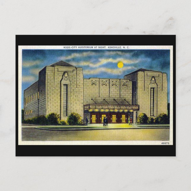 Gammalt vykort - Asheville, North Carolina, USA (Framsida)