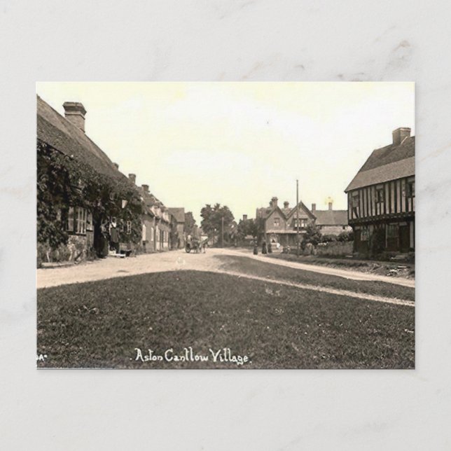 Gammalt vykort - Aston Cantlow, Warwickshire (Framsida)