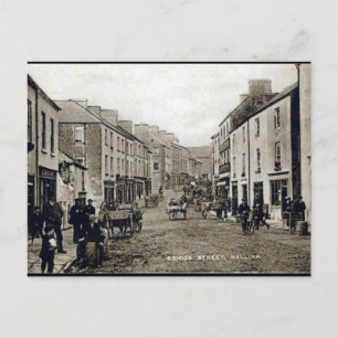 Gammalt vykort - Ballina, Co Mayo, Irland