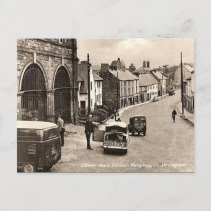 Gammalt vykort - Ballybay, Co Monaghan, Irland..