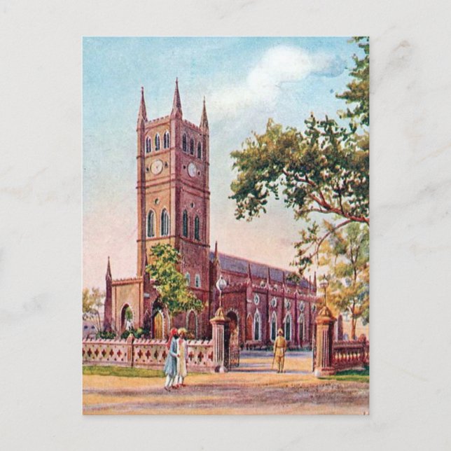 Gammalt vykort - Bangalore (Bengaluru), Indien. (Framsida)