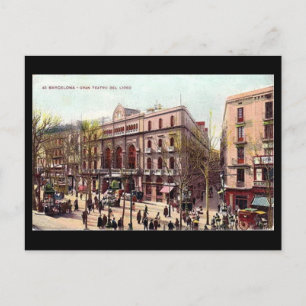 Gammalt vykort, Barcelona, Gran Teatro del Liceo Vykort