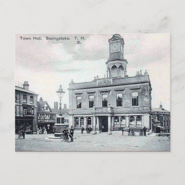 Gammalt vykort - Basingstoke, Hampshire (Framsida)