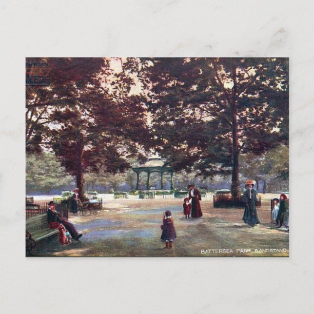 Gammalt vykort - Battersea Park, London (Framsida)