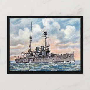 Gammalt vykort - Battleshöft HMS Lord Nelson