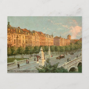Gammalt vykort - Bayreuth, Tysklant