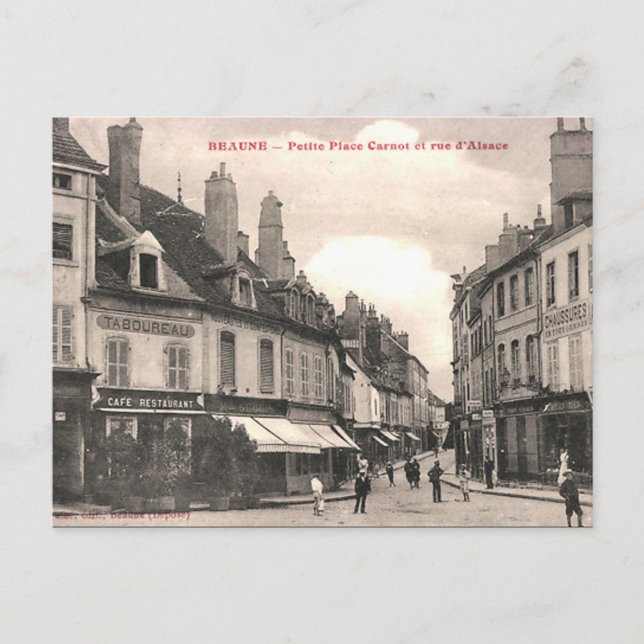 Gammalt vykort - Beaune, Côte d'Or, Frankrike (Framsida)