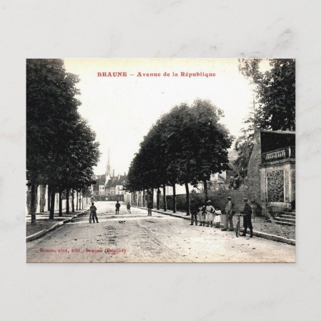 Gammalt vykort - Beaune, Côte d'Or, Frankrike (Framsida)