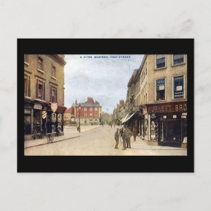 Gammalt vykort, Bedford High Street Vykort