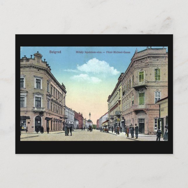 Gammalt vykort - Belgrad 1920 (Framsida)