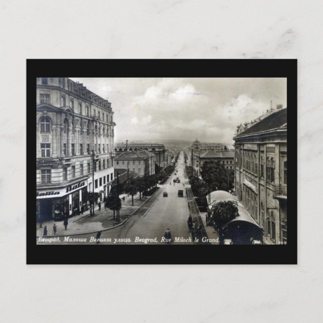 Gammalt vykort - Belgrad 1928 (Framsida)