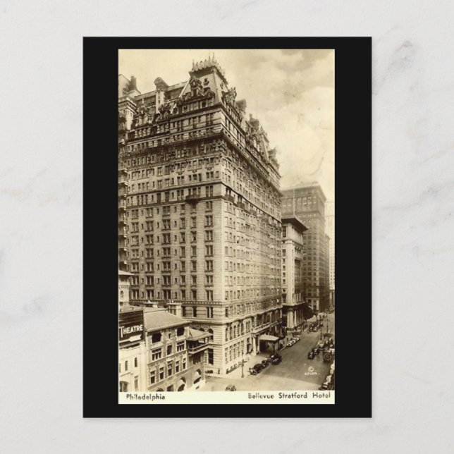 Gammalt vykort - Bellevue Stratford Hotel, Philade (Framsida)
