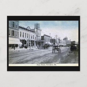Gammalt vykort - Belvidere, Illinois