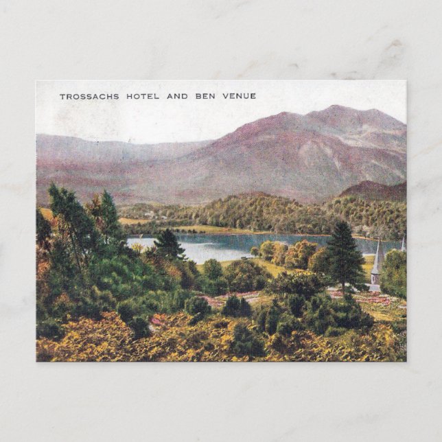 Gammalt vykort - Ben Venue, Trossachs, Skottland (Framsida)
