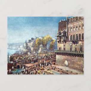 Gammalt vykort - Benares (Varanasi), Indien