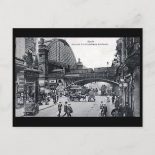 Gammalt vykort - Berlin, Friedrichstrasse Station