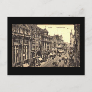 Gammalt vykort, Berlin, Friedrichstrasse Vykort