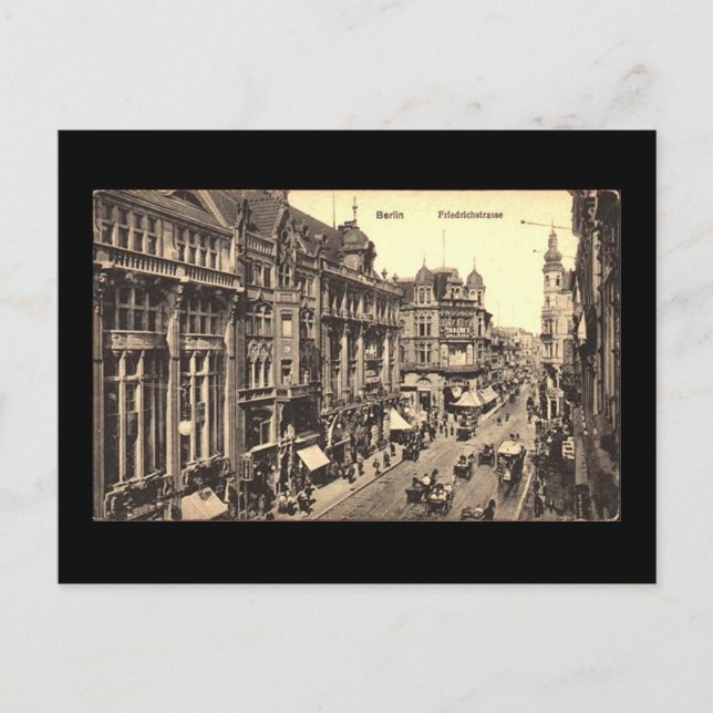 Gammalt vykort, Berlin, Friedrichstrasse Vykort (Framsida)