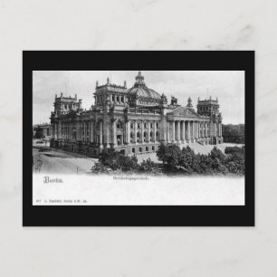 Gammalt vykort, Berlin, Reichstag Vykort