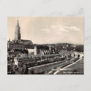Gammalt vykort - Bern, Schweiz