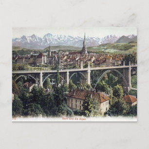 Gammalt vykort - Bern, Schweiz