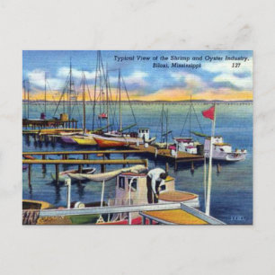 Gammalt vykort - Biloxi, Mississippi, USA