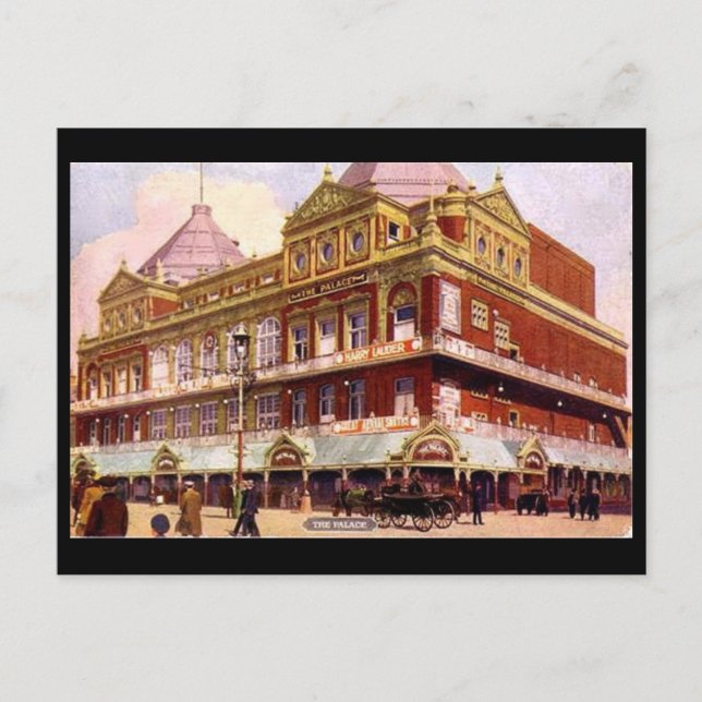 Gammalt vykort - Blackpool, Lancashire (Framsida)