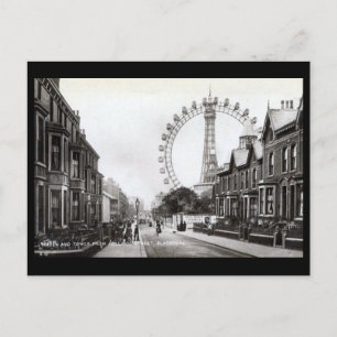 Gammalt vykort - Blackpool, Lancashire