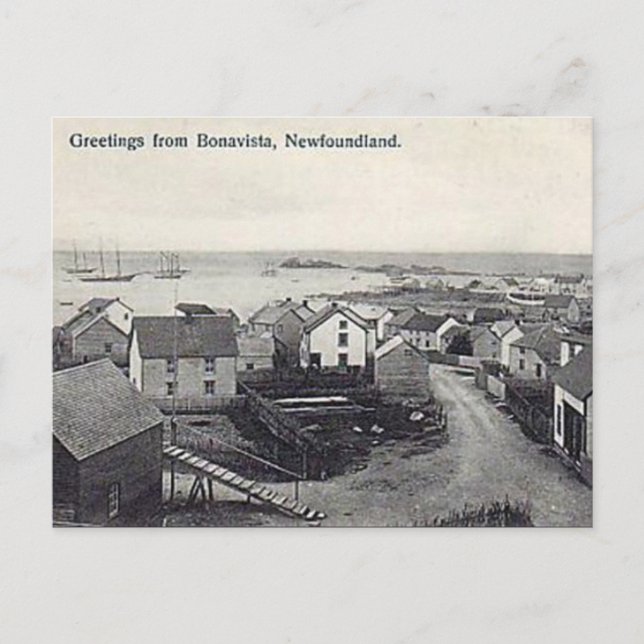 Gammalt vykort - Bonavista, Newfoundland (Framsida)