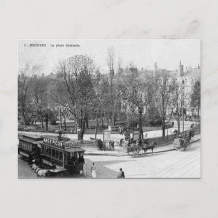 Gammalt vykort - Bordeaux, Frankrike
