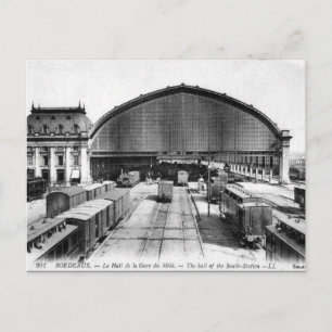 Gammalt vykort - Bordeaux, Frankrike