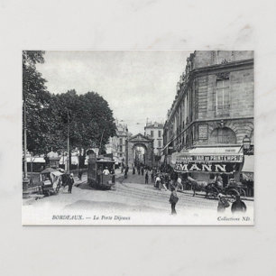 Gammalt vykort - Bordeaux, Frankrike