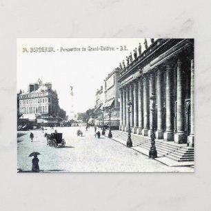 Gammalt vykort - Bordeaux, Frankrike
