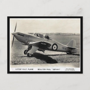 Gammalt vykort - Boulton Paul "Defiant"