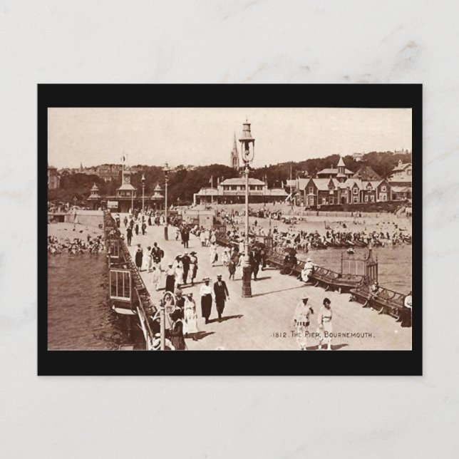 Gammalt vykort - Bournemouth Pier (Framsida)