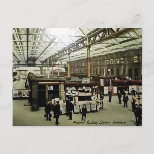 Gammalt vykort - Bradford, Yorkshire (Framsida)