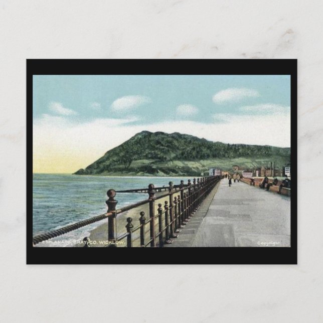 Gammalt vykort - Bray, Co Wicklow, Irland (Framsida)