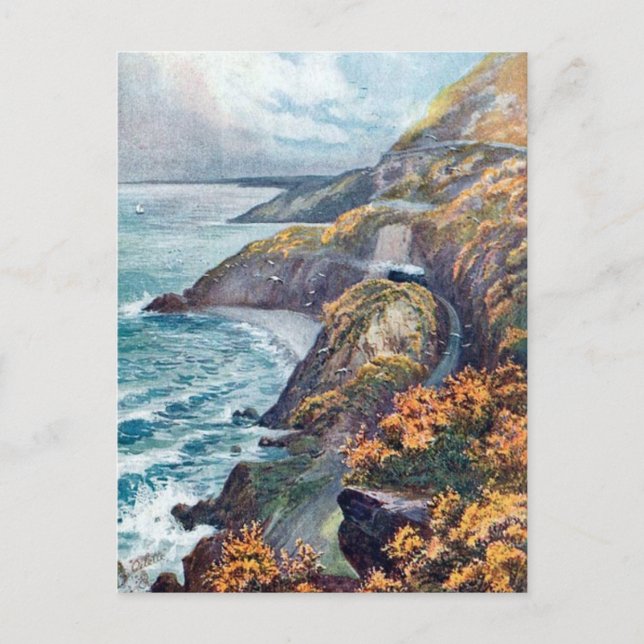 Gammalt vykort - Bray Head, Co Wicklow, Irland (Framsida)
