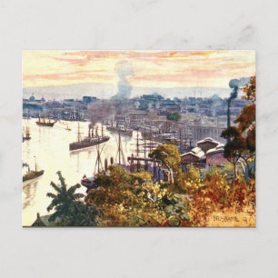 Gammalt vykort - Brisbane, Queensland