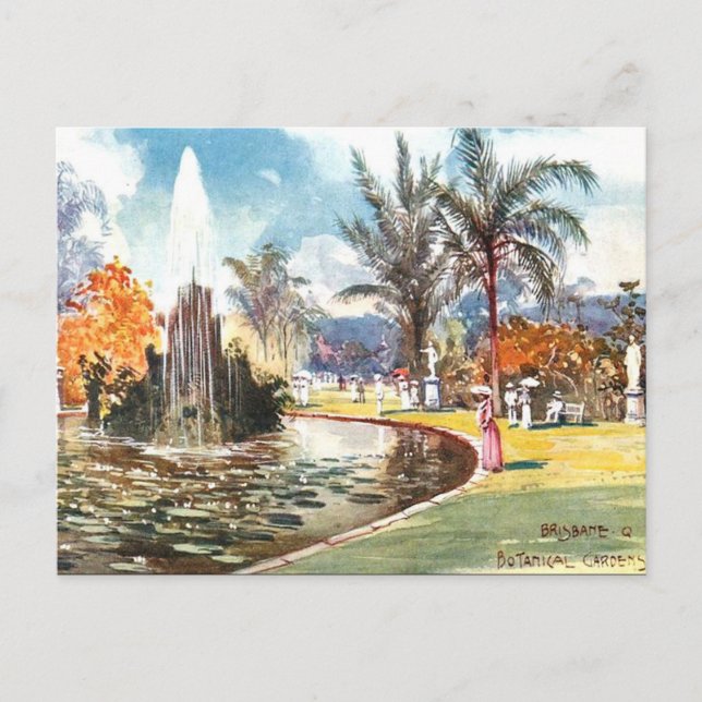 Gammalt vykort - Brisbane, Queensland (Framsida)