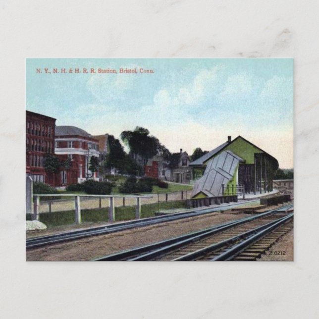 Gammalt vykort - Bristol, Connecticut, USA (Framsida)