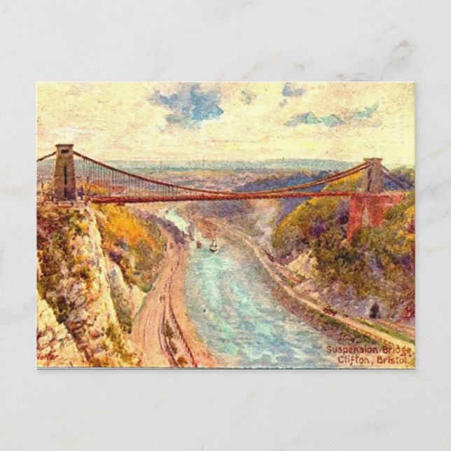 Gammalt vykort - Bristol, England (Framsida)