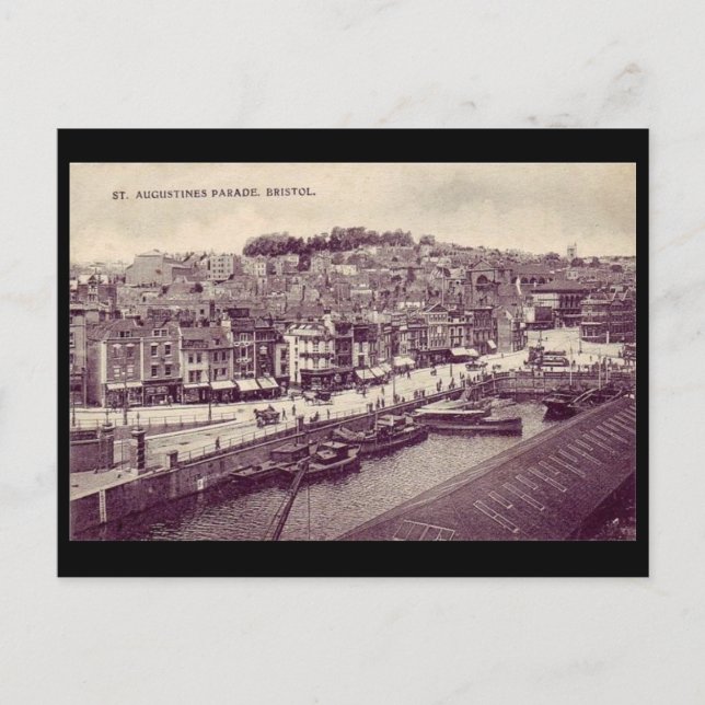 Gammalt vykort - Bristol, England (Framsida)