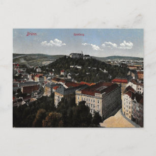 Gammalt vykort - Brno, Tjeckien