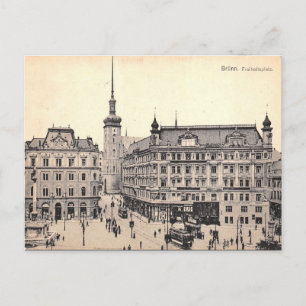 Gammalt vykort - Brno, Tjeckien